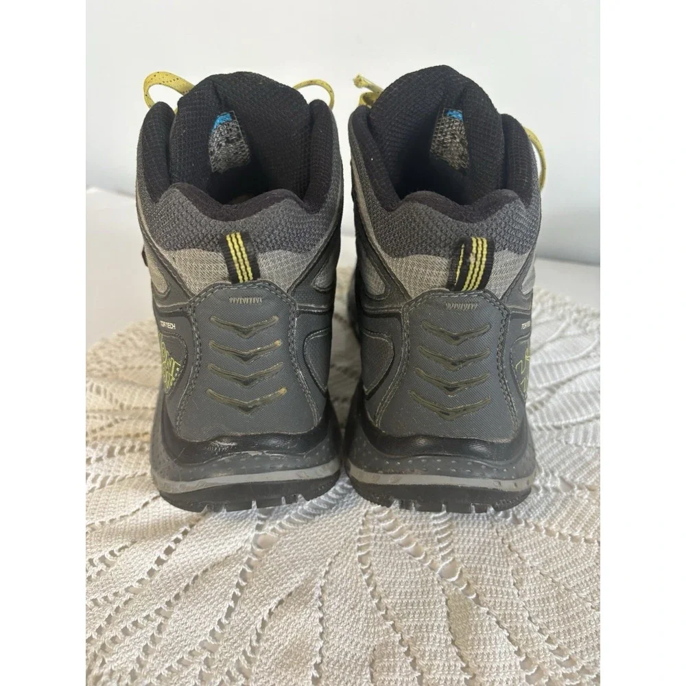 Hoka Tor Tech Mid WP Hiking Boots Mens 10 Waterproof Trail Shoes Grey/Acid RMAT